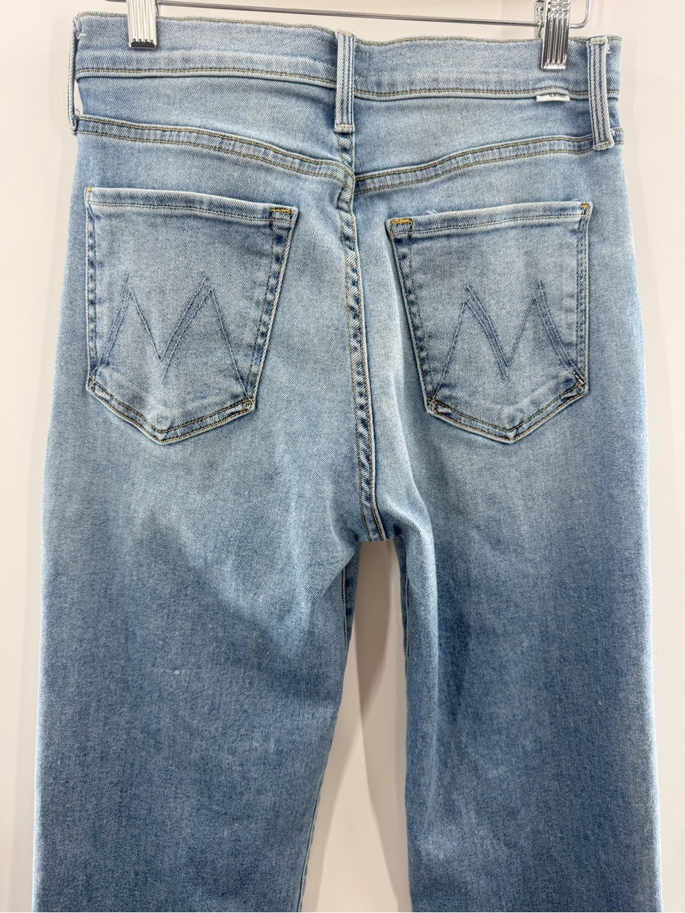 Mother The Rambler Preppy High Waisted Zip Ankle Jeans in Country Line Wash 26 - Picture 8 of 16